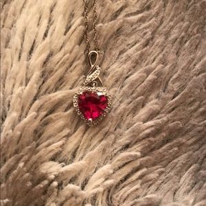 Kay jewelers lab created ruby heart necklace